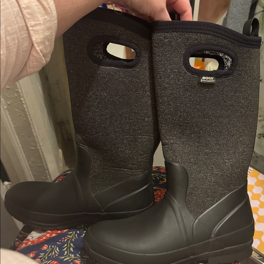 Bogs Women's Black Crandall Tall Rain & Snow Boots